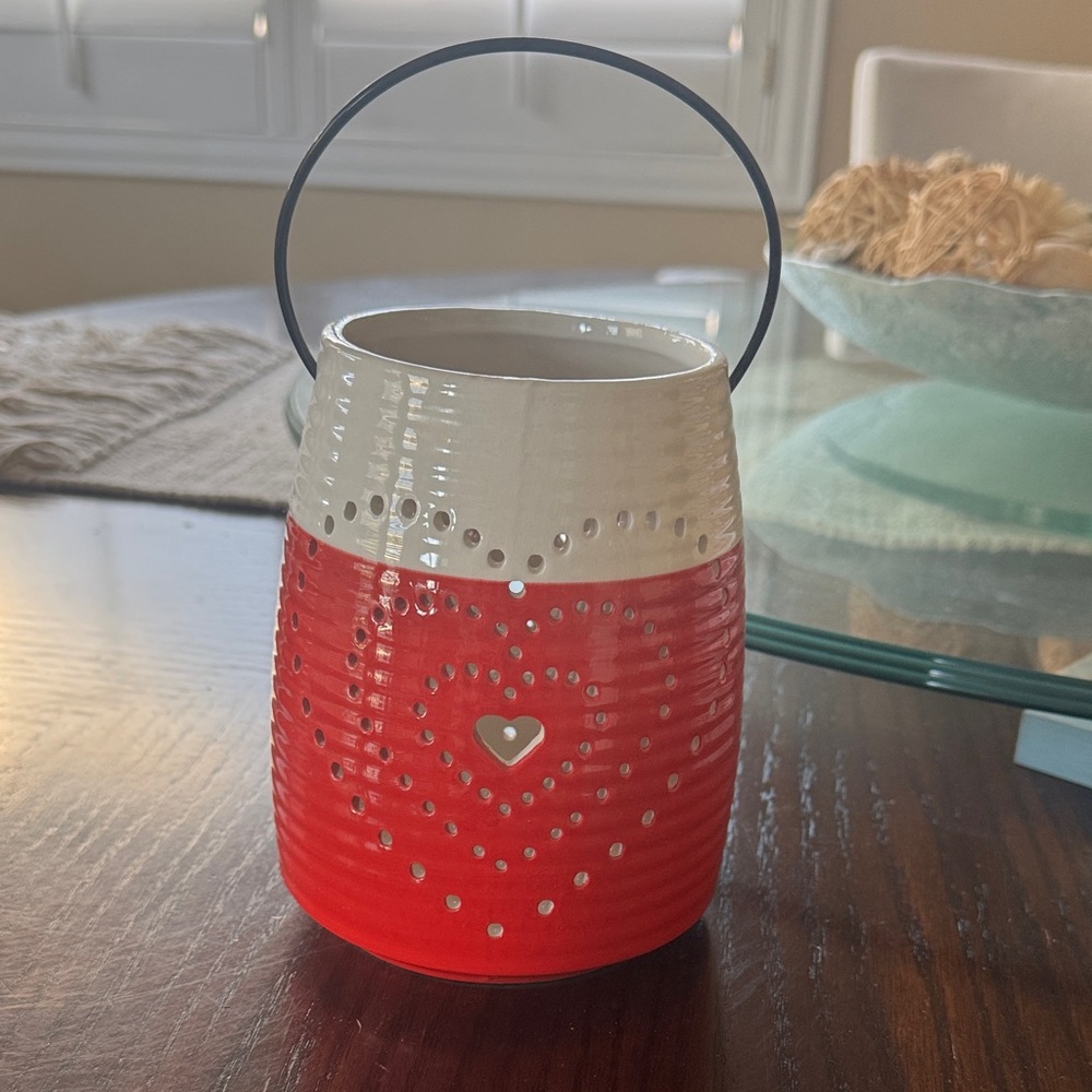 Red and White Heart Lantern